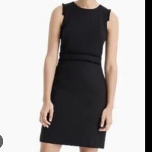 NWT J. Crew Black Sleeveless Mini Tweed Dress